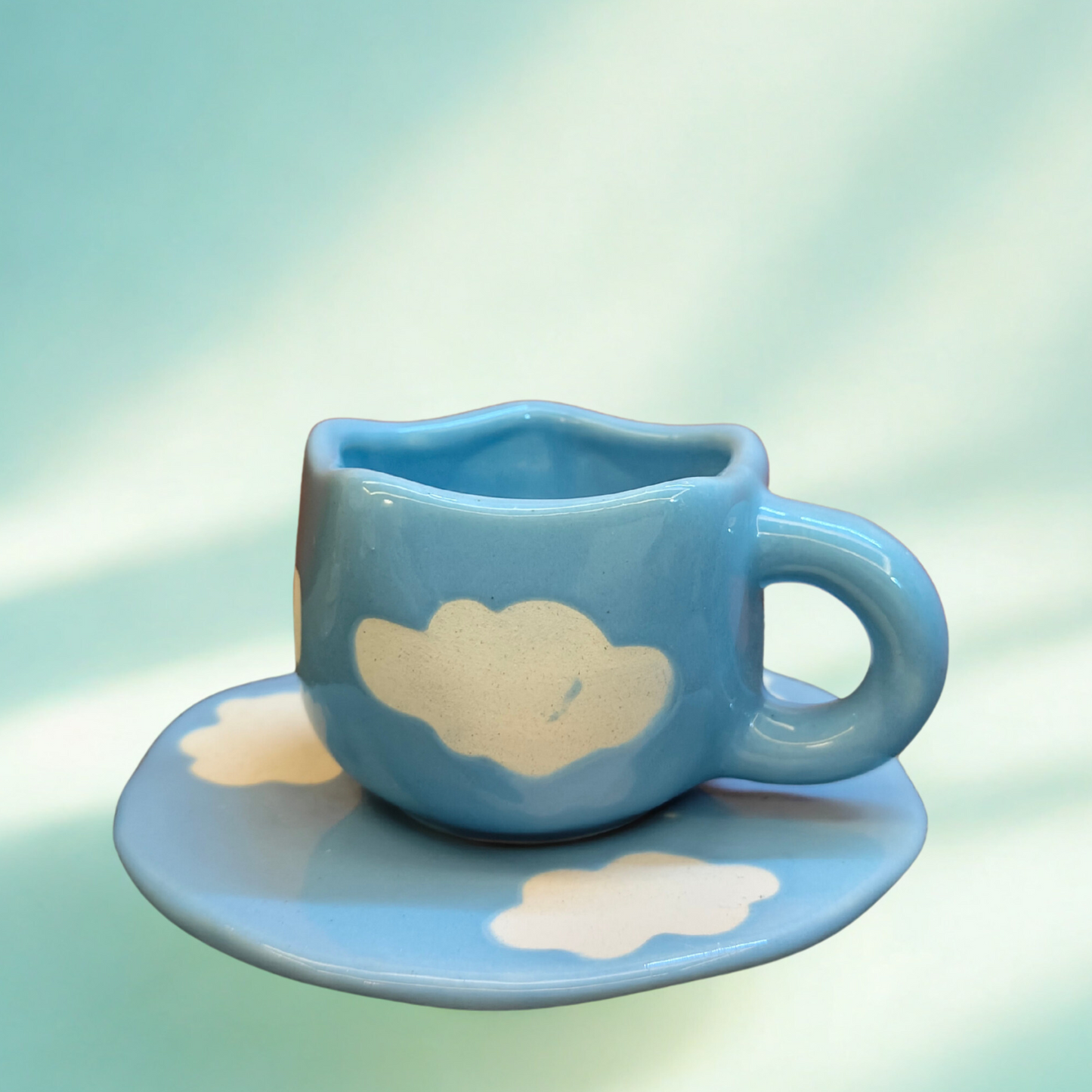 Blue Skies – Cloud Ceramic Cup & Saucer Set