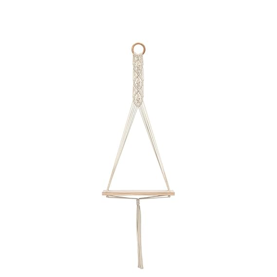 Boho Macramé Wall Hanging Plant Shelf (Set of 2)