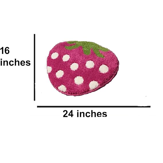 Strawberry Shaped Bathroom Mat – Soft & Cute Anti-Skid Rug