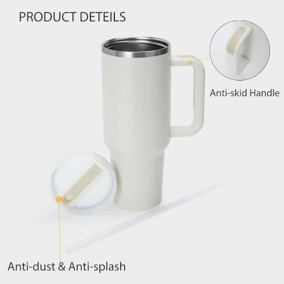 Stanley-Style Hydration Tumbler (With Steel Straw)