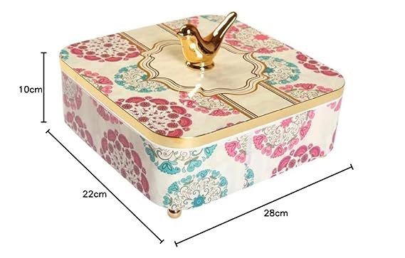 Royal Moroccan-Inspired Dry Fruit Box with Handle – 4-Compartment Premium Storage
