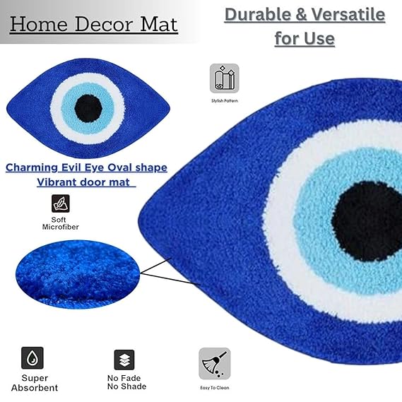 Evil Eye Shaped Bathroom Mat – Anti-Slip Protection with Aesthetic Vibes