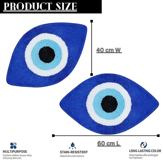 Evil Eye Shaped Bathroom Mat – Anti-Slip Protection with Aesthetic Vibes
