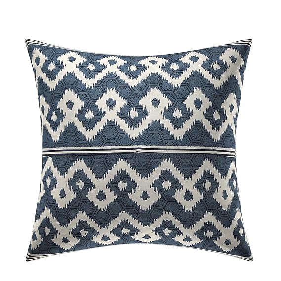 Indigo Elephant Print Cotton Cushion Covers – Set of 5 (16x16 Inches)
