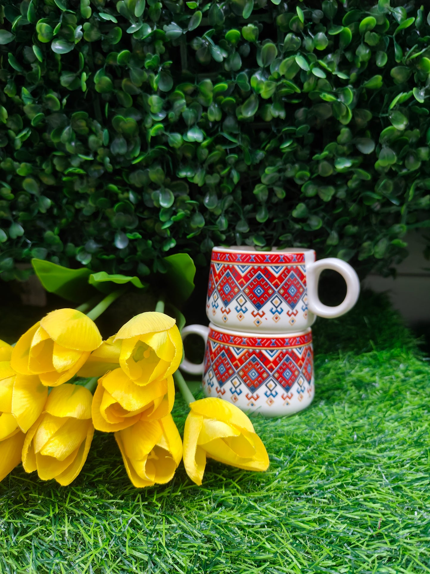 Tribal Mosaic Tea Cups – Set of 2