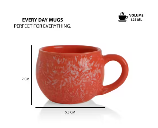 Rainbow Haze Ceramic Teacup Set – 125ml (Set of 6)