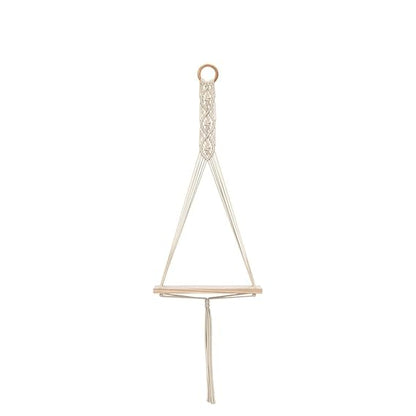 Boho Macramé Wall Hanging Plant Shelf (Set of 2)