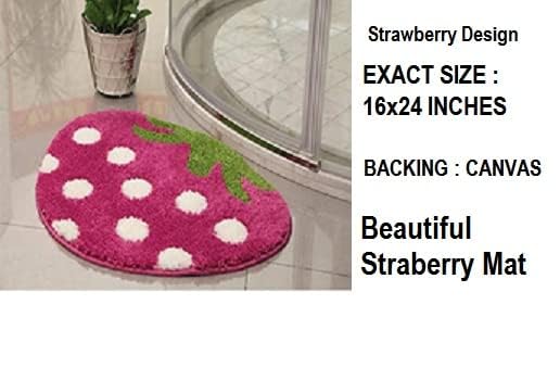 Strawberry Shaped Bathroom Mat – Soft & Cute Anti-Skid Rug