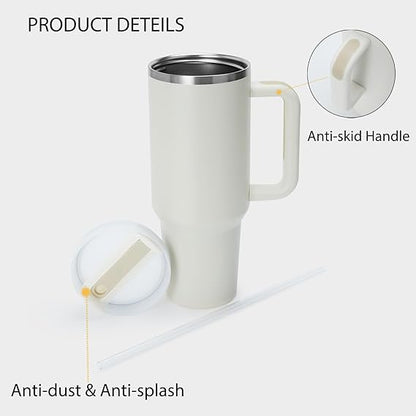 Stanley-Style Hydration Tumbler (With Steel Straw)