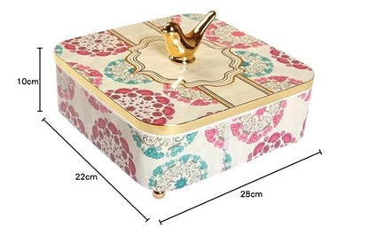 Royal Moroccan-Inspired Dry Fruit Box with Handle – 4-Compartment Premium Storage