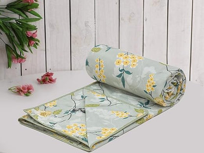 Pure Cotton Reversible Single Bed Dohar – Floral Print (60x90 Inch)