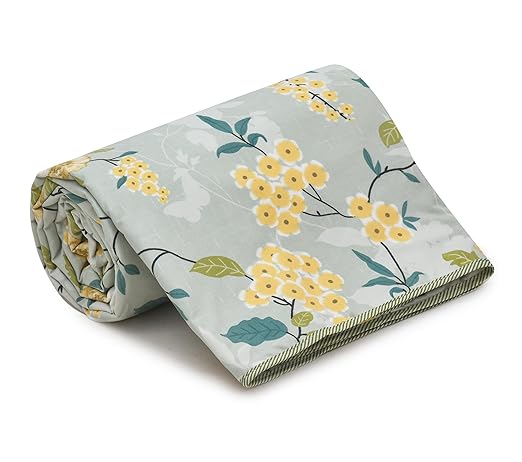 Pure Cotton Reversible Single Bed Dohar – Floral Print (60x90 Inch)