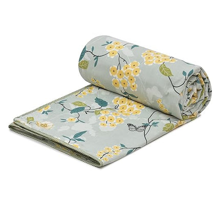 Pure Cotton Reversible Single Bed Dohar – Floral Print (60x90 Inch)