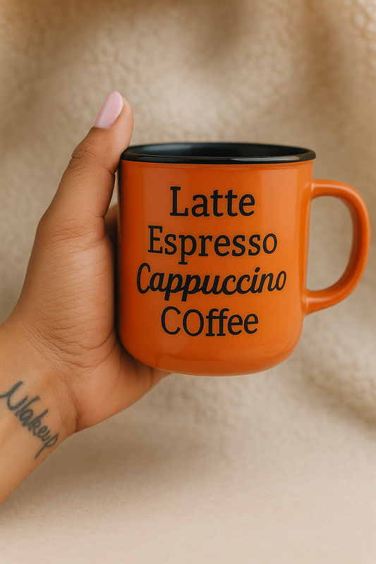 Orange Coffee Mug - Printed Ceramic Mug