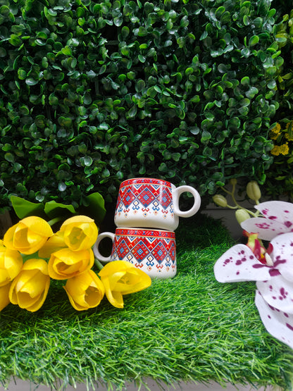 Tribal Mosaic Tea Cups – Set of 2