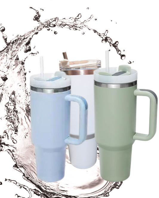 Stanley-Style Hydration Tumbler (With Steel Straw)