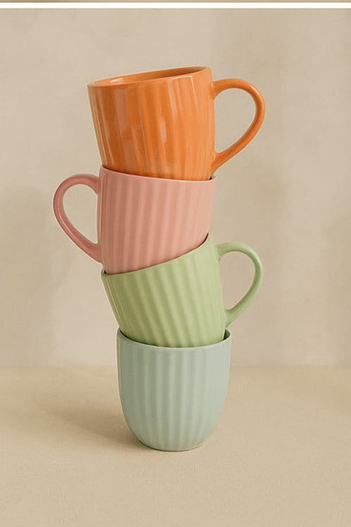 Pastel Pourfection – Set of 2 or 4 Ceramic Mugs